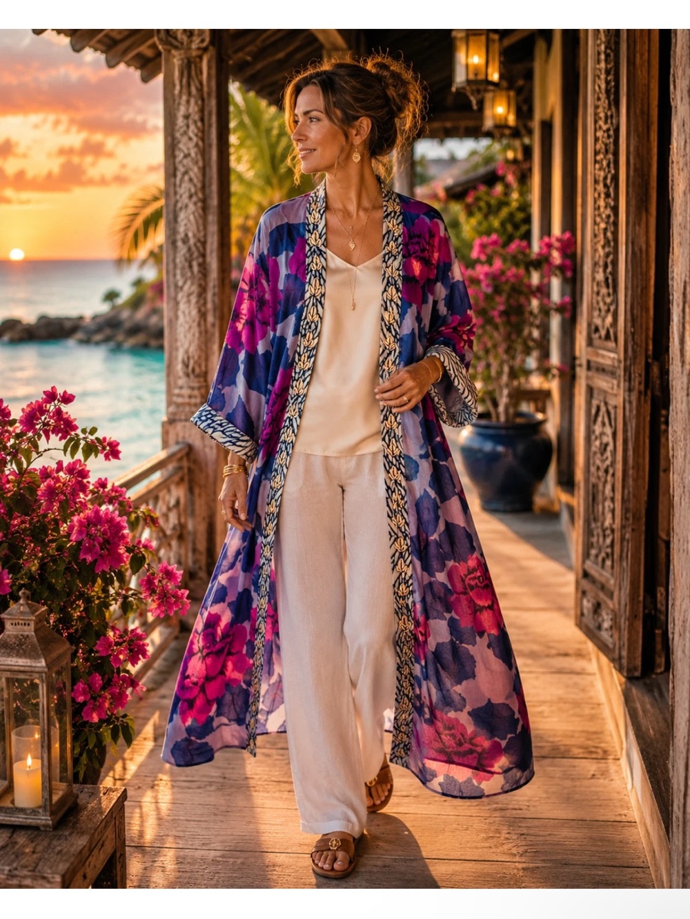 Soft Surroundings Artika Topper Kimono Jacket
